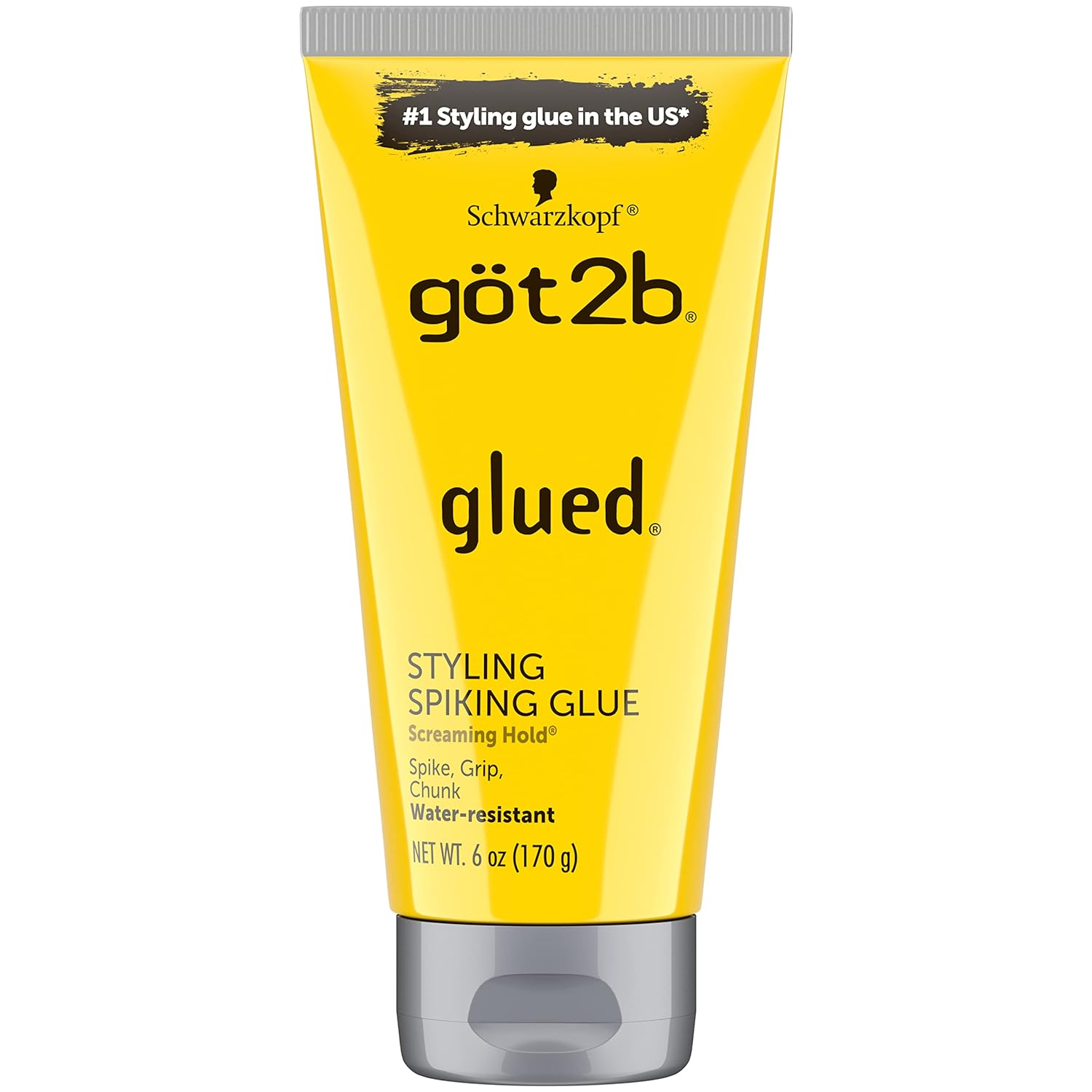 Got2B Glued Styling Spiking Hair Gel 2 - 6oz tubes + 1 Travel 1.25oz tube - 24hrsmart